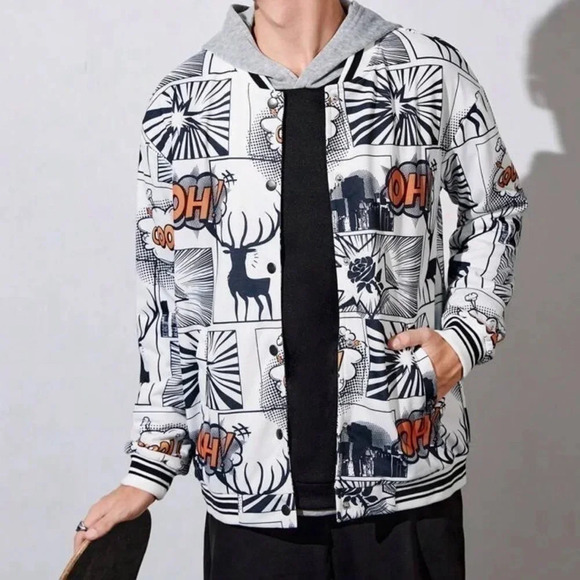 NWOT Men small comic jacket (A69) - Picture 2 of 4